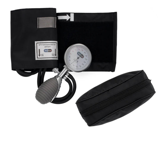 MediPro Aneroid 2 Tubes Sphygmomanometer - Black