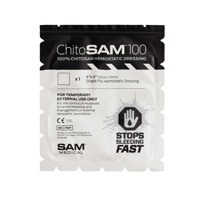 SAM® ChitoSAM™ 100 Hemostatic Dressing 10x10cm (4x4in)