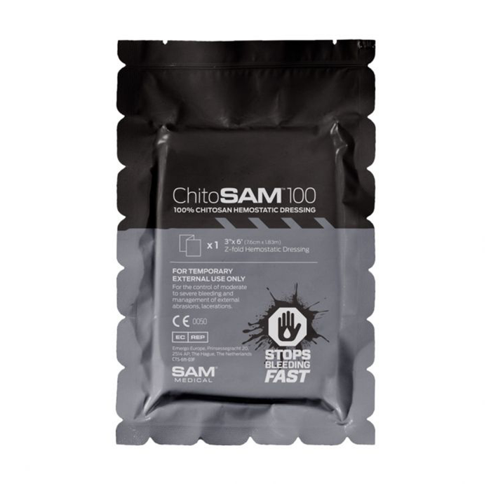 Dark Slate Gray SAM® ChitoSAM™ 100 Z-Fold Hemostatic Dressing 3in x 4ft