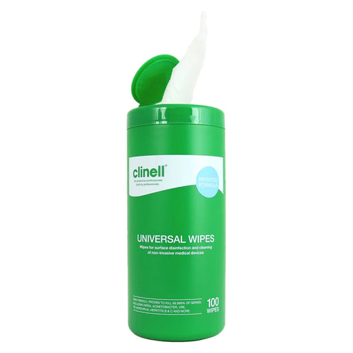 Sea Green Clinell Universal Sanitising Wipes x 100