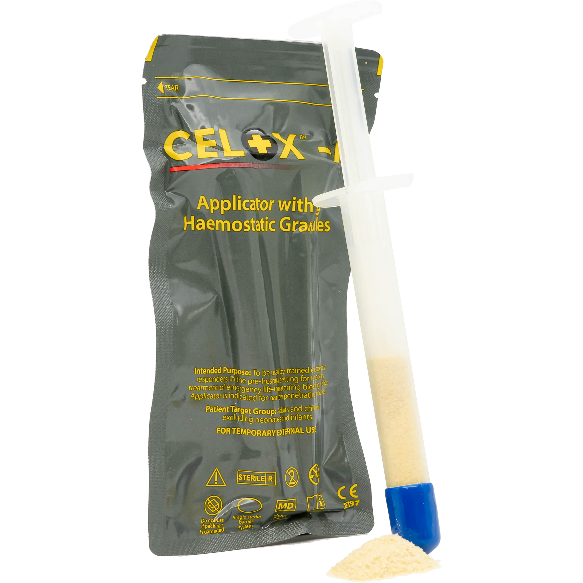 Dim Gray Celox-A 6g Pre-filled Haemostatic Granules Applicator