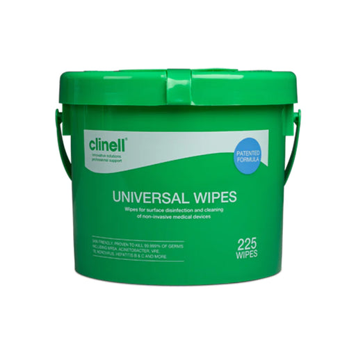 Sea Green Clinell Universal Sanitising Wipes x 225 (bucket)