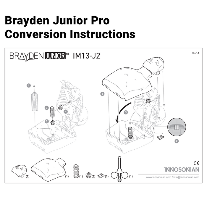 Black Brayden Junior - Pro Manikin Conversion Kit