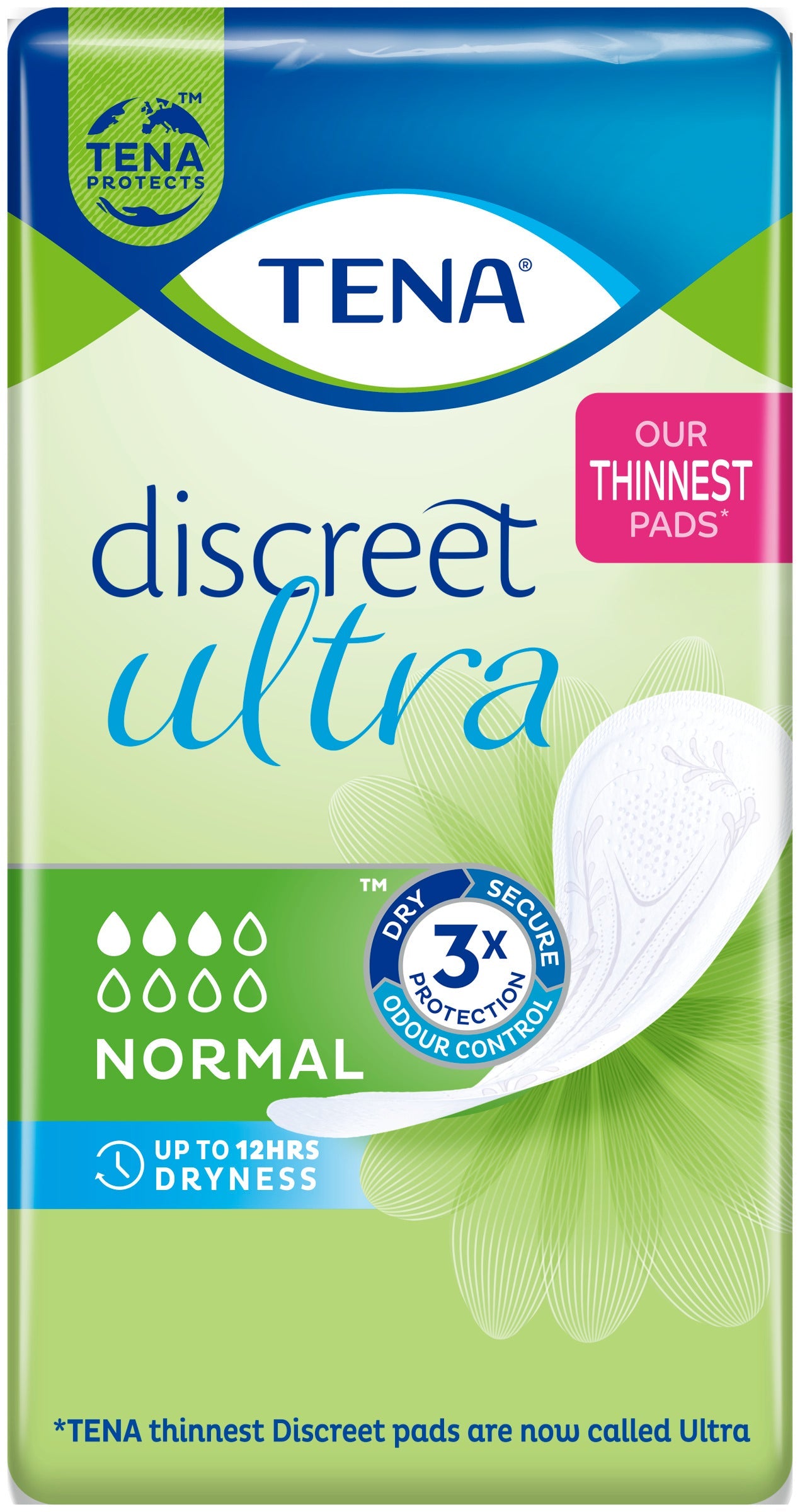 TENA Discreet Ultra Pad Normal - 16 Pack - Tena