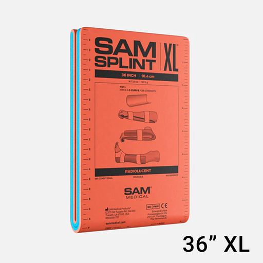 White Smoke SAM® Splint 36" 91.4cm x 14cm XL - Orange & Blue