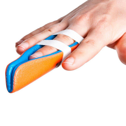 Pink SAM® Splint 4" 9.5cm x 4.6cm Finger - Orange & Blue