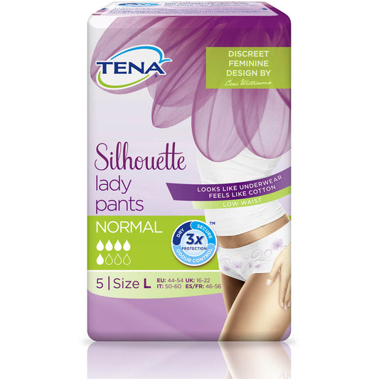 Tena Silhouette Lady Pants Normal Large - x 5 - Tena