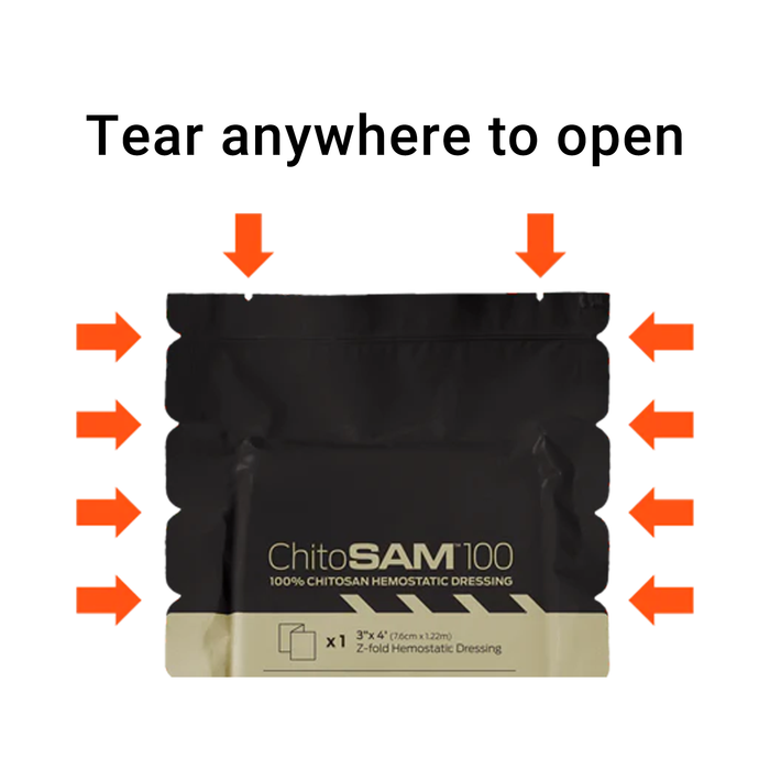 Dark Salmon SAM® ChitoSAM™ 100 Z-Fold Hemostatic Dressing 3in x 4ft