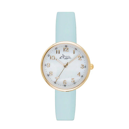 Annie Apple Nurses Fob Watch - Venus - Gold Mesh - Blue Leather - 35mm