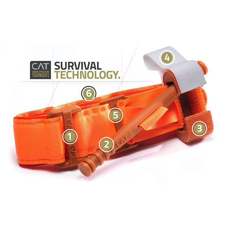 Chocolate Combat Application Tourniquet (CAT) - Orange