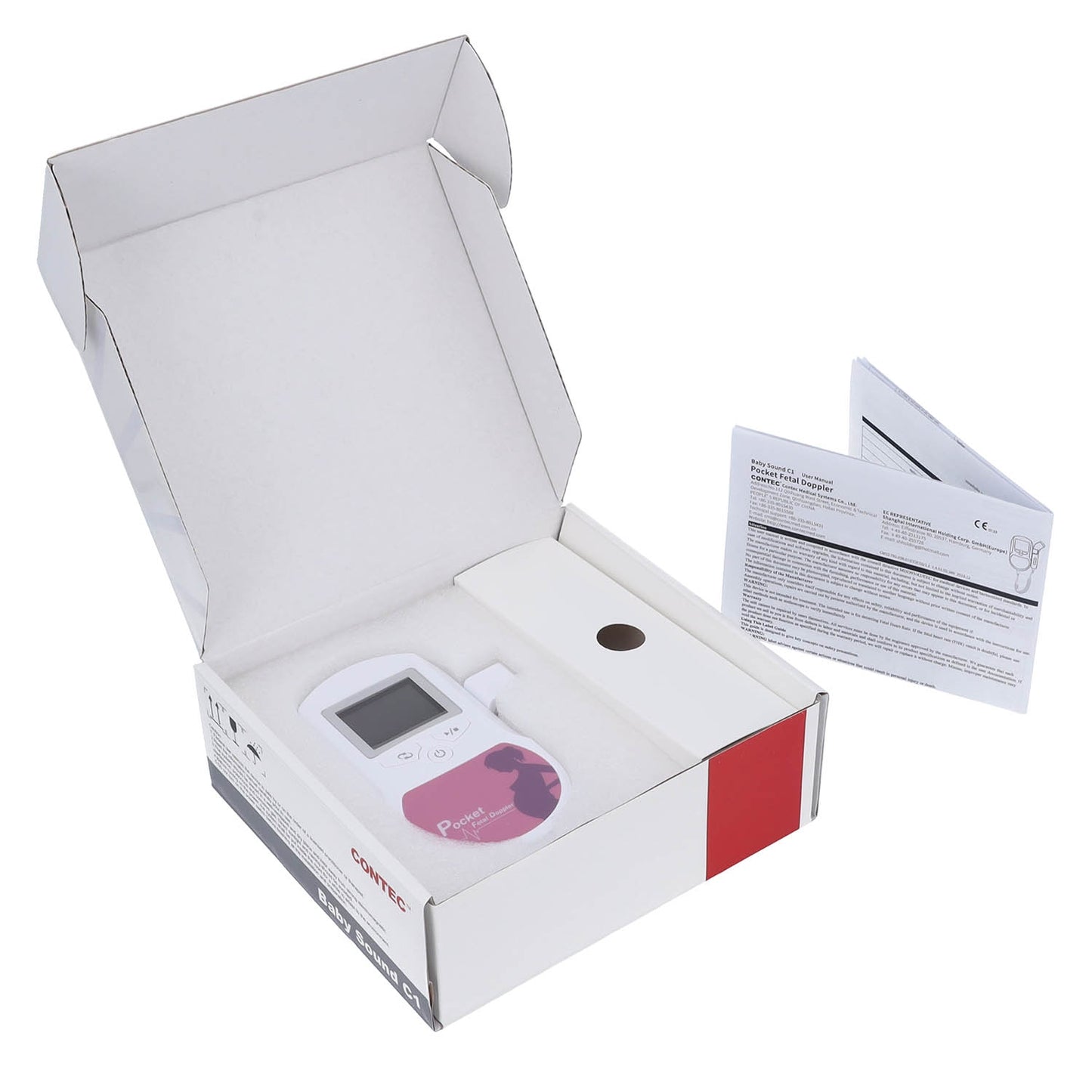 Light Gray Fetal Doppler (with 2 Mhz Probe) - Contec