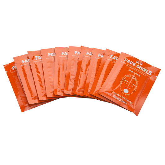 Salmon Face Shields For Brayden Adult Manikins - 10 Pack