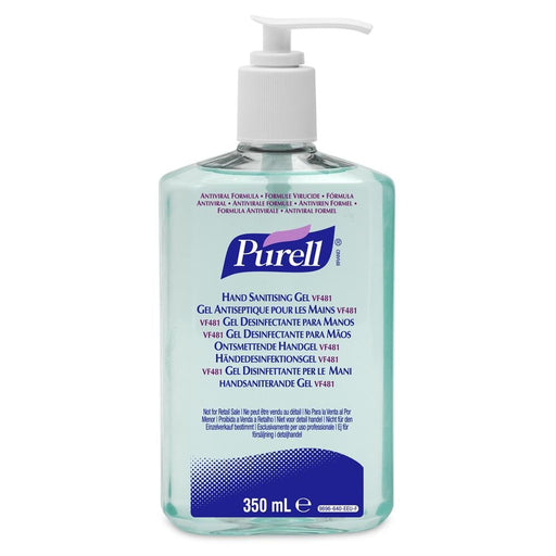 Light Gray Purell Antibacterial Hand Cleaner Sanitising Gel 350ml Pump VF481 Single
