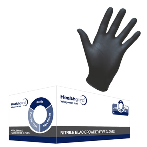 Dark Slate Gray Healthgard Nitrile Examination Gloves (S) - Pack of 200