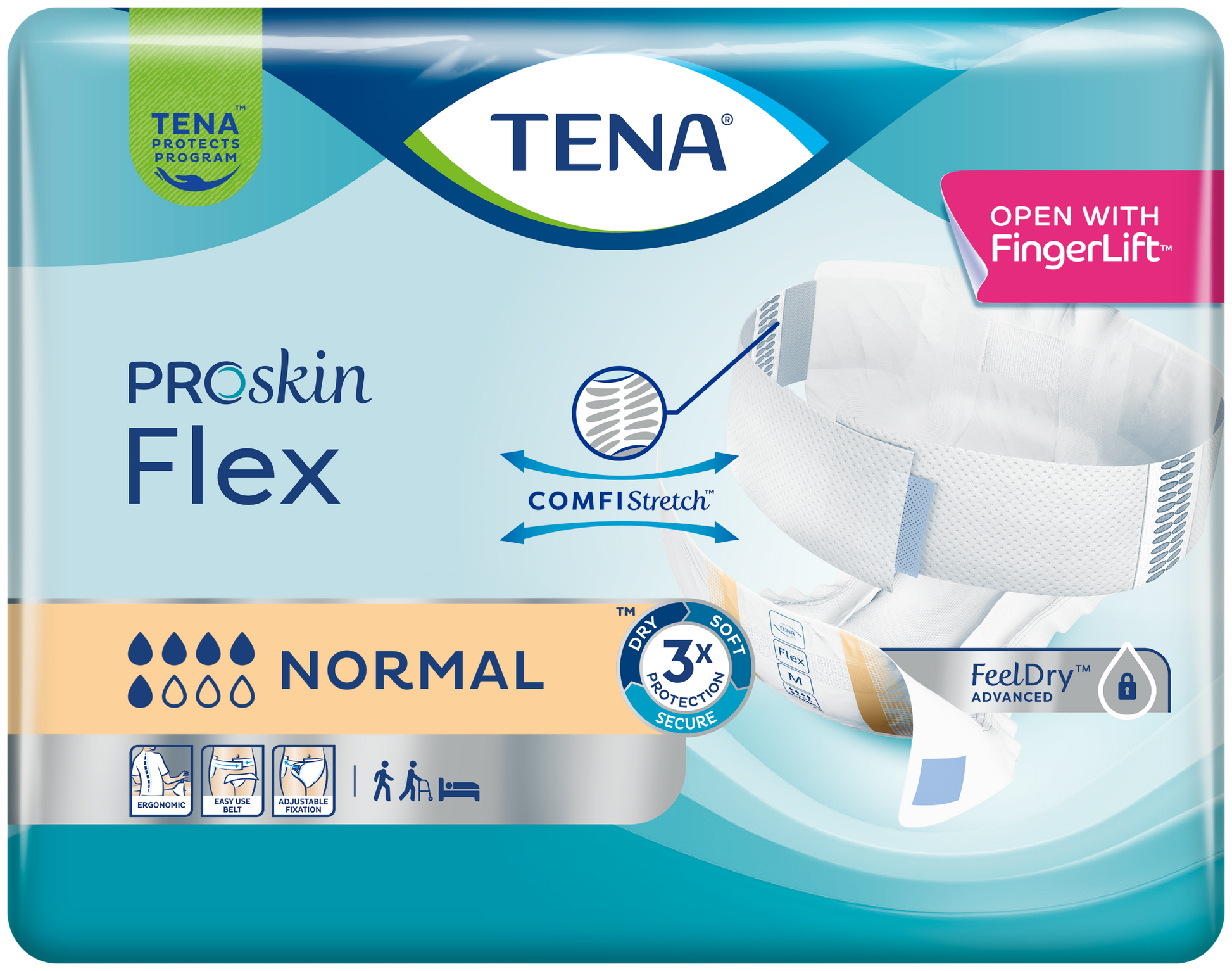 TENA ProSkin Flex Normal - Medium - Pack of 34 - 