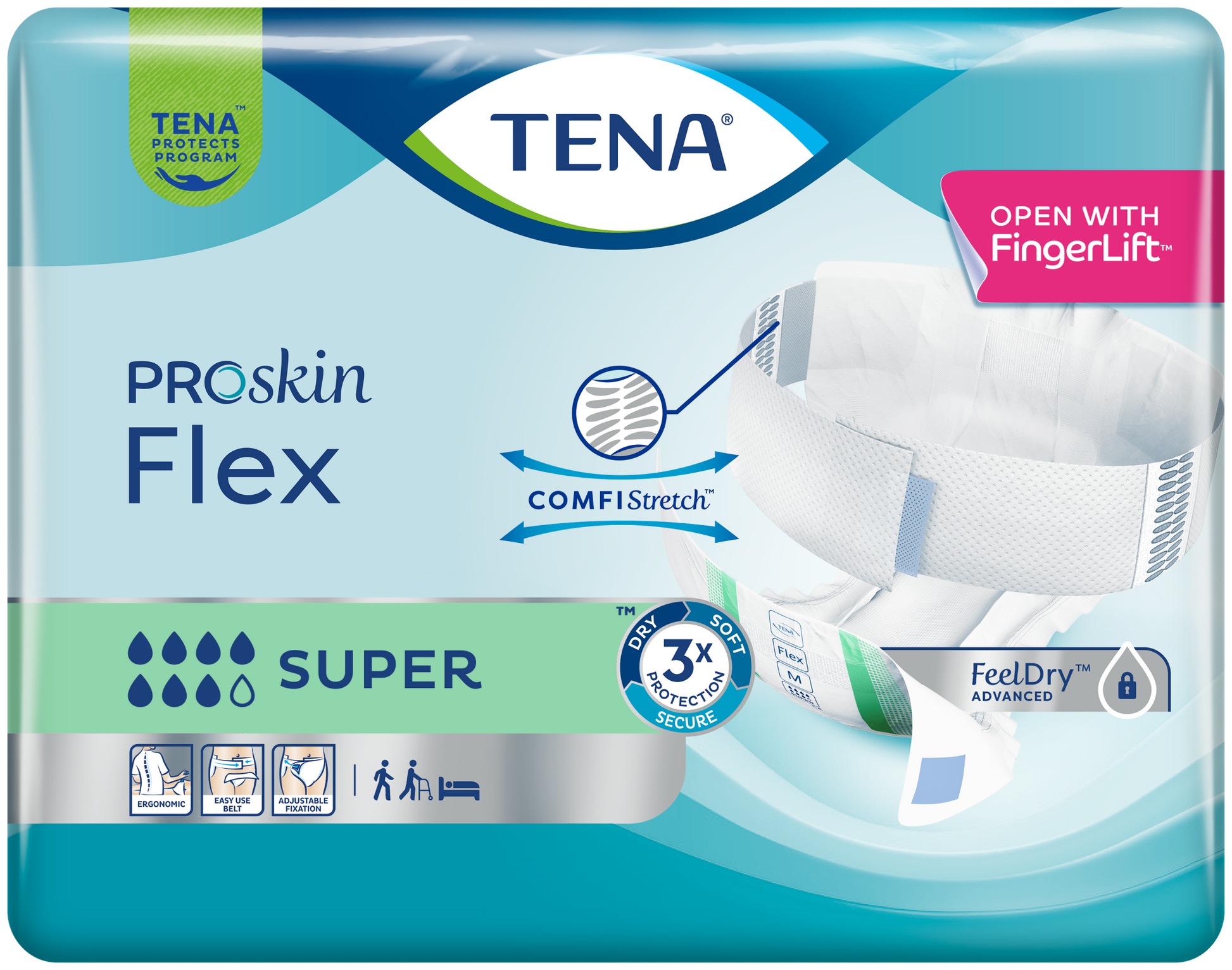 TENA ProSkin Flex Super - Large - Pack of 30 - 