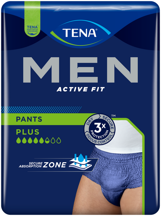 TENA Men Active Fit Pants - Plus - S/M - Pack of 9 - 