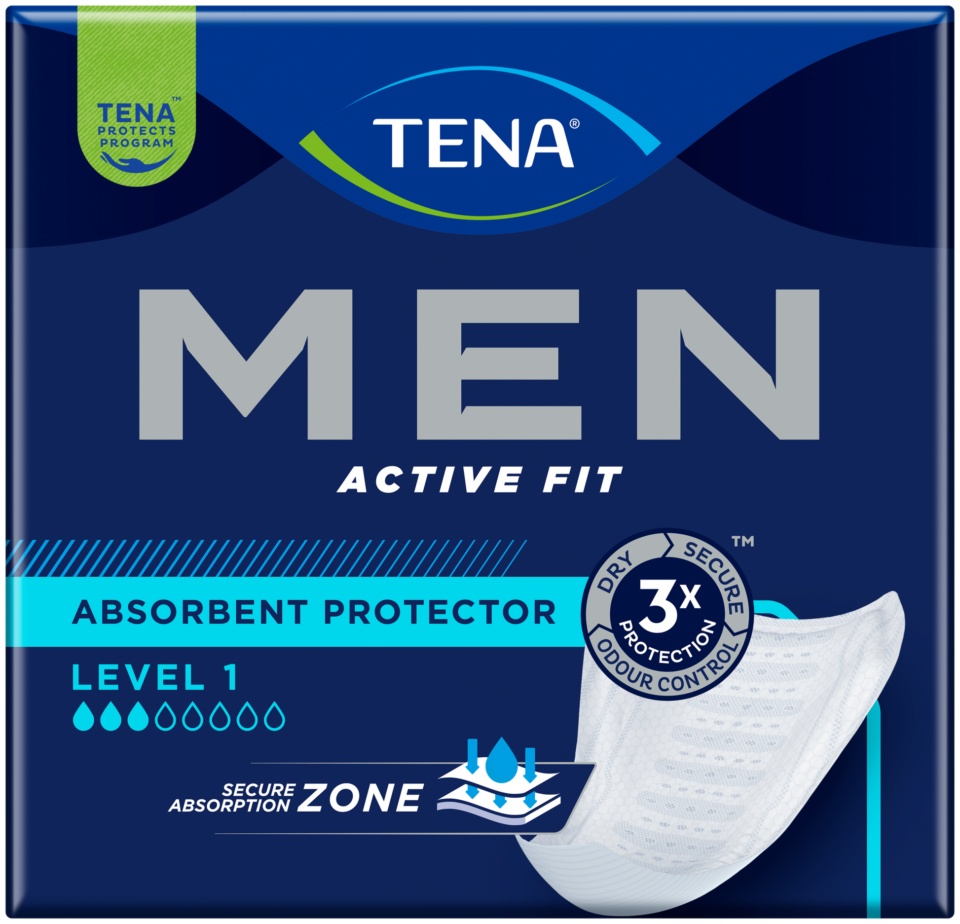 TENA Men Absorbent Protector - Level 1 - Pack of 12 - 