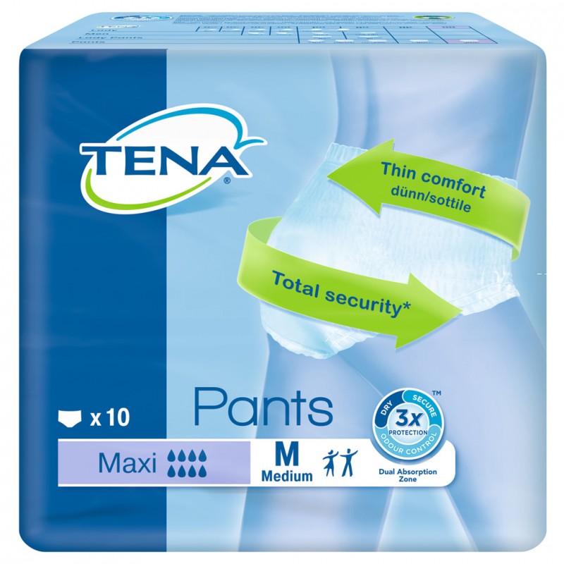 Tena Pants Maxi - Medium -10 Pack - Tena