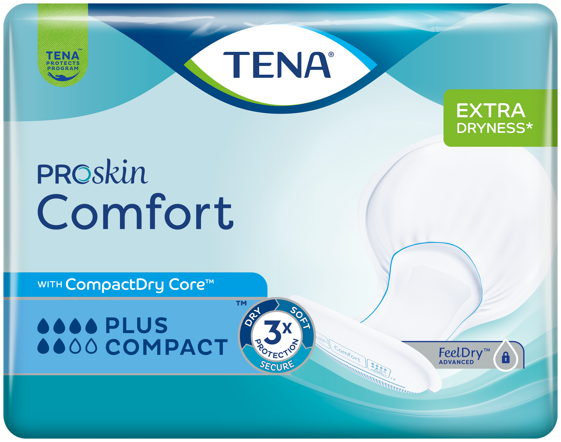 TENA ProSkin Comfort Plus Compact - Pack of 42 - 