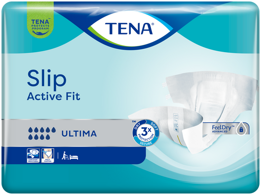 TENA Slip Active Fit Ultima (PE Backed) - Medium - Pack of 21 - 