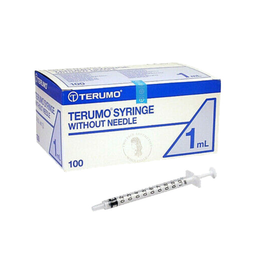 Dark Slate Blue Terumo 3-part Syringe 1ml concentric luer slip x100