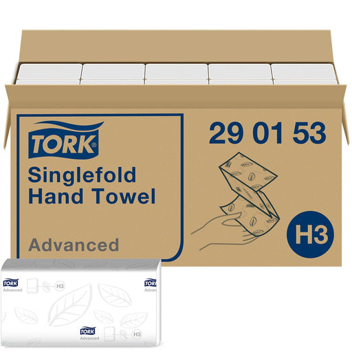Dark Khaki TORK  2 ply hand towels - 15 sleeves of 300 - 4500 per case