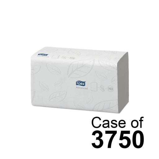 Light Gray Tork Singlefold Hand Towel Advanced White - 2Ply - 290163 - 15 x 250