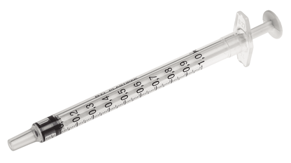 Black BD Plastipak Syringes 1ml x 120