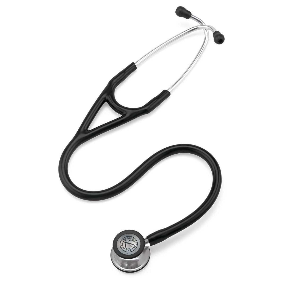 Light Gray 3M Littmann Cardiology IV Stethoscope Black - Mirror-Finish Chestpiece - 6177