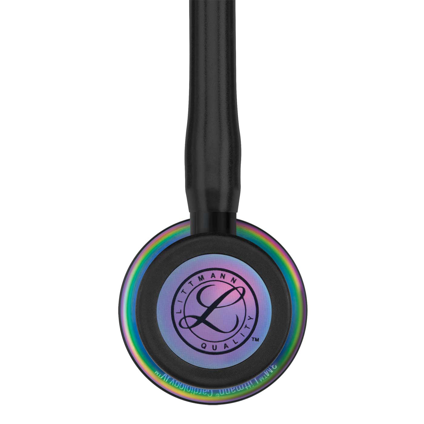 Dark Slate Gray 3M Littmann Cardiology IV Stethoscope - Black - Rainbow Chestpiece - 6165