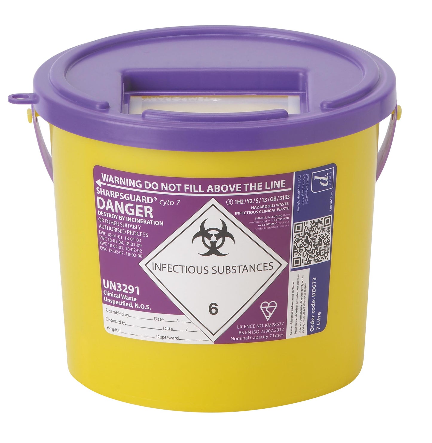 Dark Gray Sharpsguard Cyto 7 Litre Sharps Bin