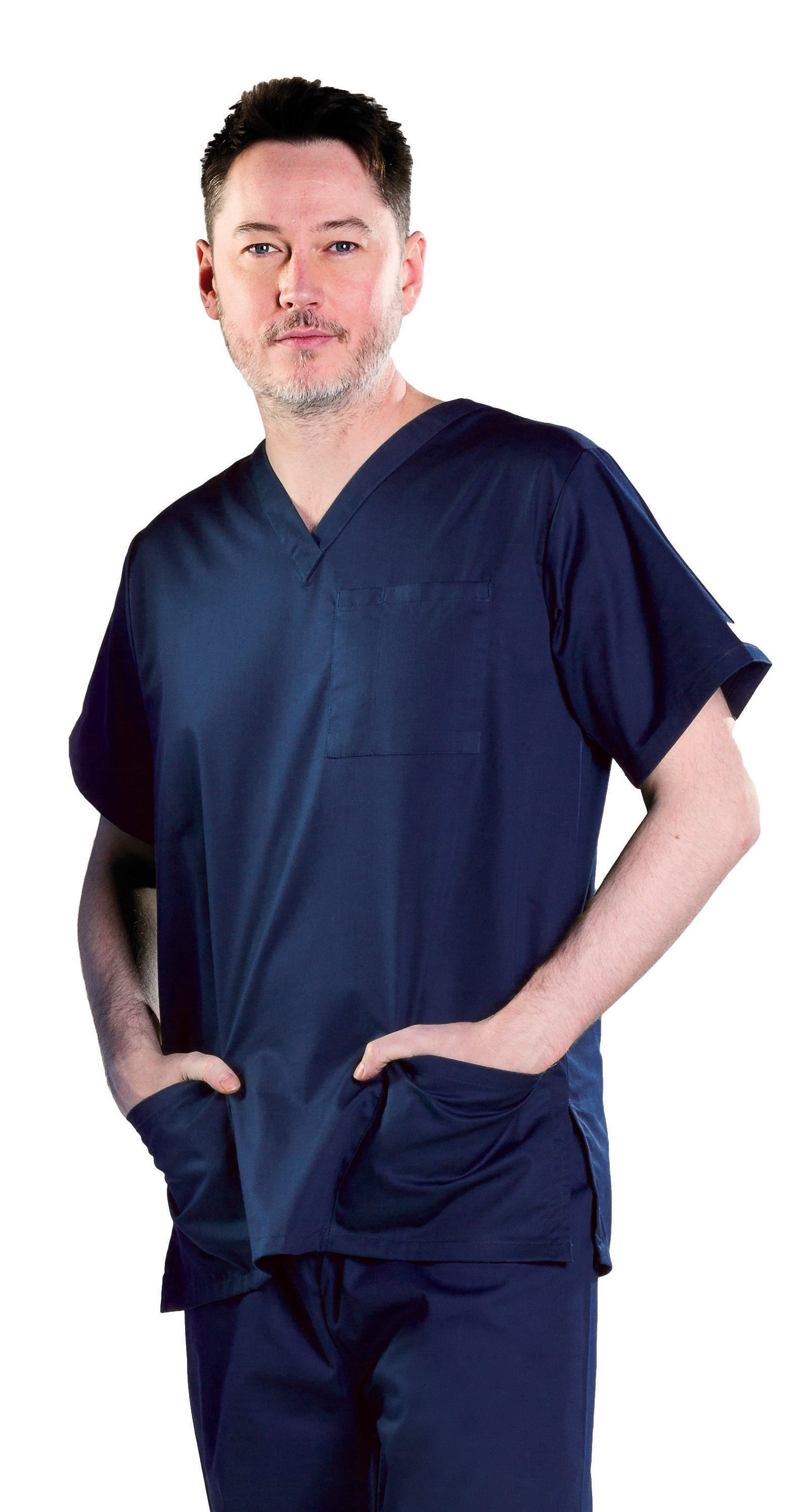 Midnight Blue Unisex Smart Scrub Top