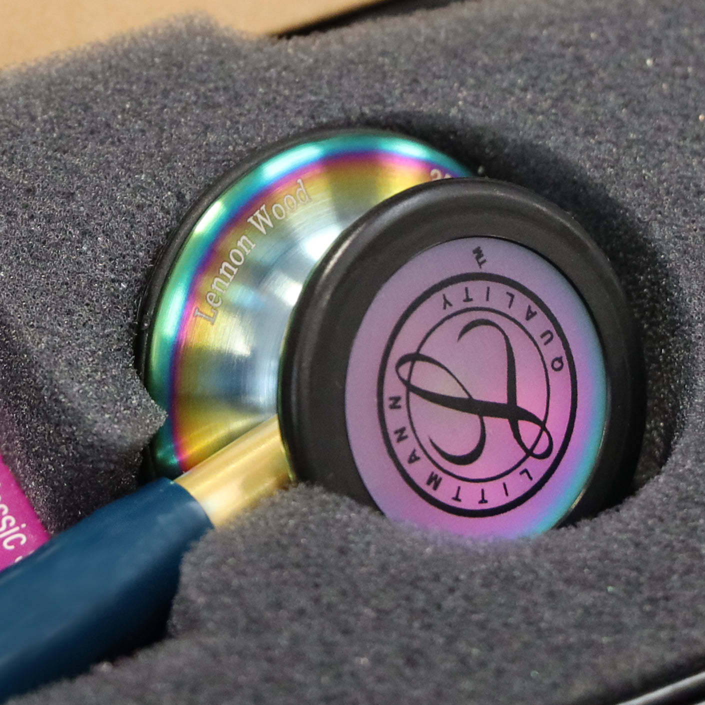 Littmann Classic III Monitoring Stethoscope: Raspberry Rainbow
