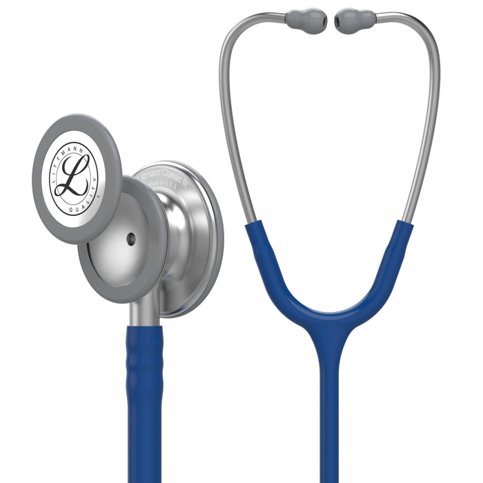 Slate Gray Littmann Classic III Monitoring Stethoscope: Navy Blue 5622