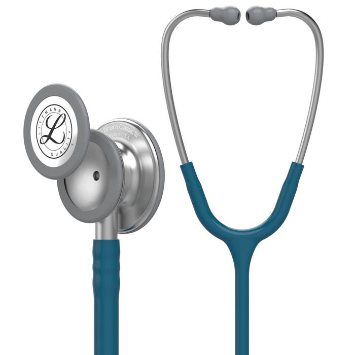 Slate Gray Littmann Classic III Monitoring Stethoscope: Caribbean Blue 5623