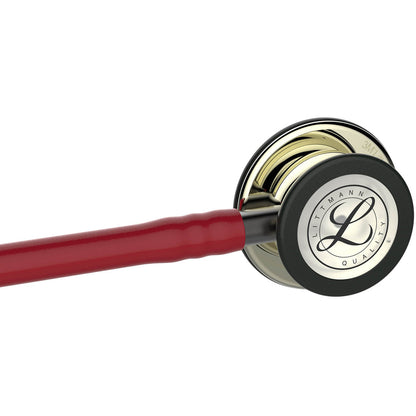 Light Gray Littmann Classic III Monitoring Stethoscope: Champagne & Burgundy 5864