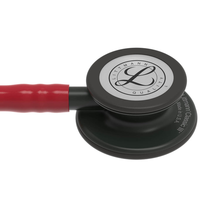 Dark Slate Gray Littmann Classic III Monitoring Stethoscope: Burgundy - Black Finish 5868