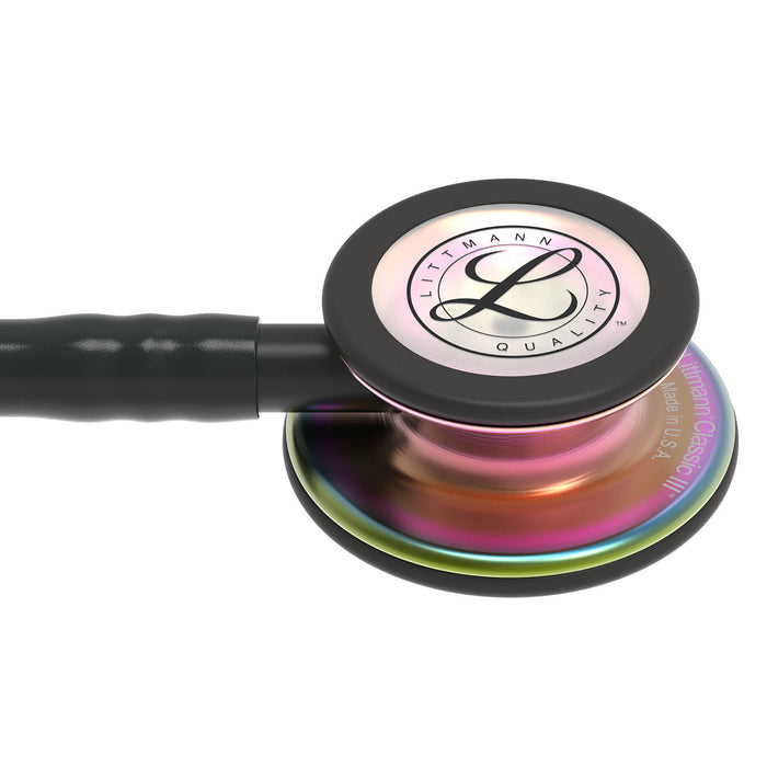 Dark Slate Gray Littmann Classic III Monitoring Stethoscope: Black - Rainbow Finish 5870