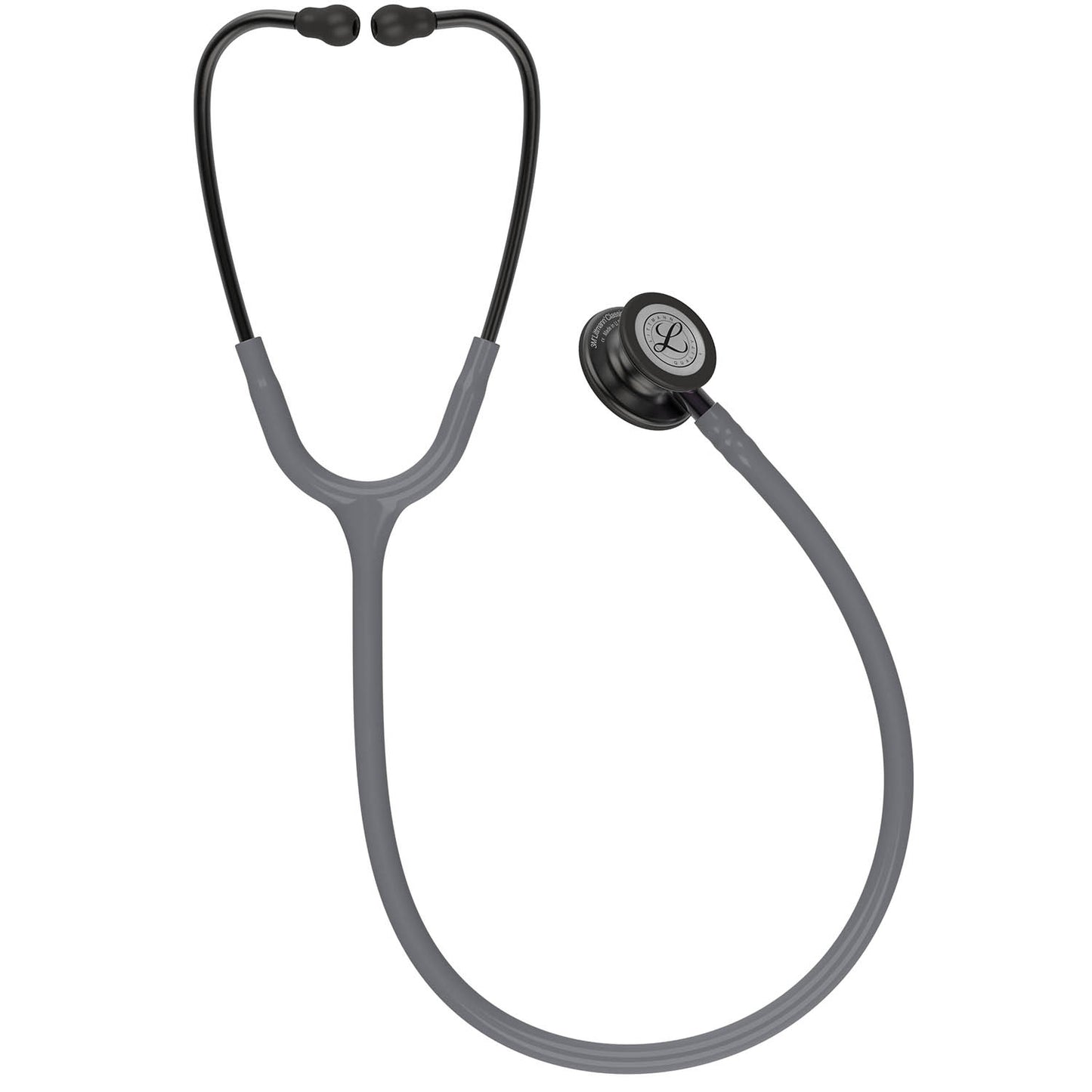 Dim Gray Littmann Classic III Monitoring Stethoscope: Smoke & Gray - Violet Stem 5873