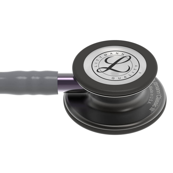 Dark Slate Gray Littmann Classic III Monitoring Stethoscope: Smoke & Gray - Violet Stem 5873