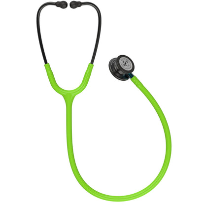 Yellow Green Littmann Classic III Monitoring Stethoscope: Smoke & Lime Green - Blue Stem 5875