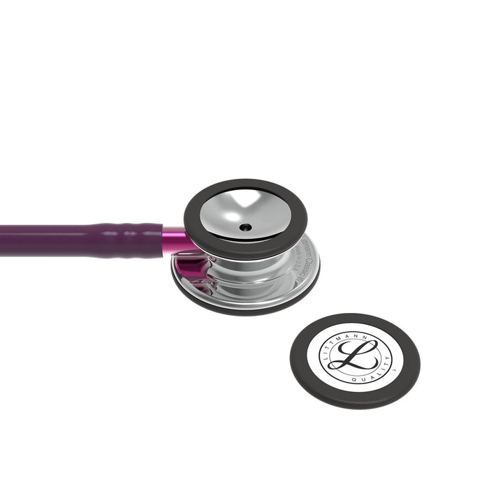 Dark Slate Gray Littmann Classic III Monitoring Stethoscope: Mirror & Plum - Pink Stem 5960