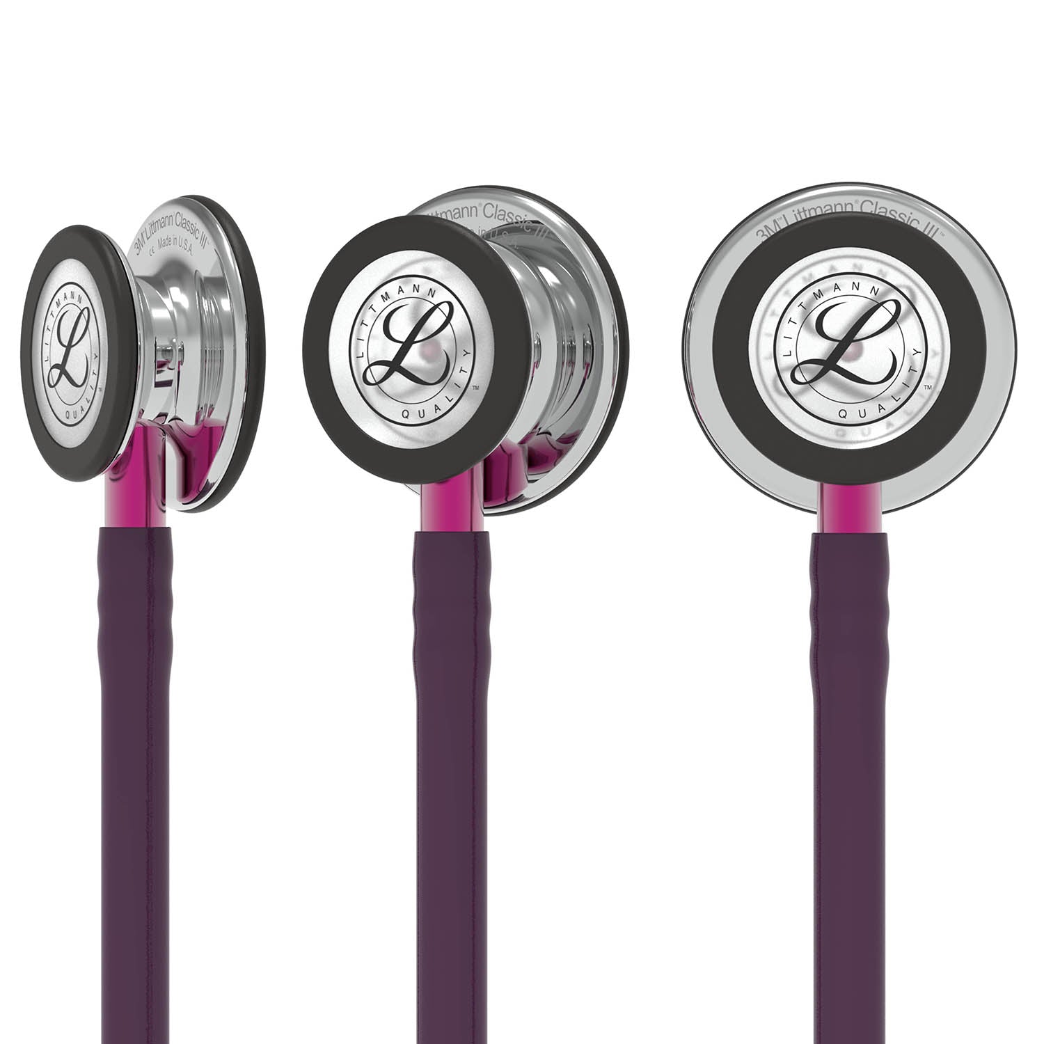 Littmann Classic III Monitoring Stethoscope: Mirror & Plum - Pink