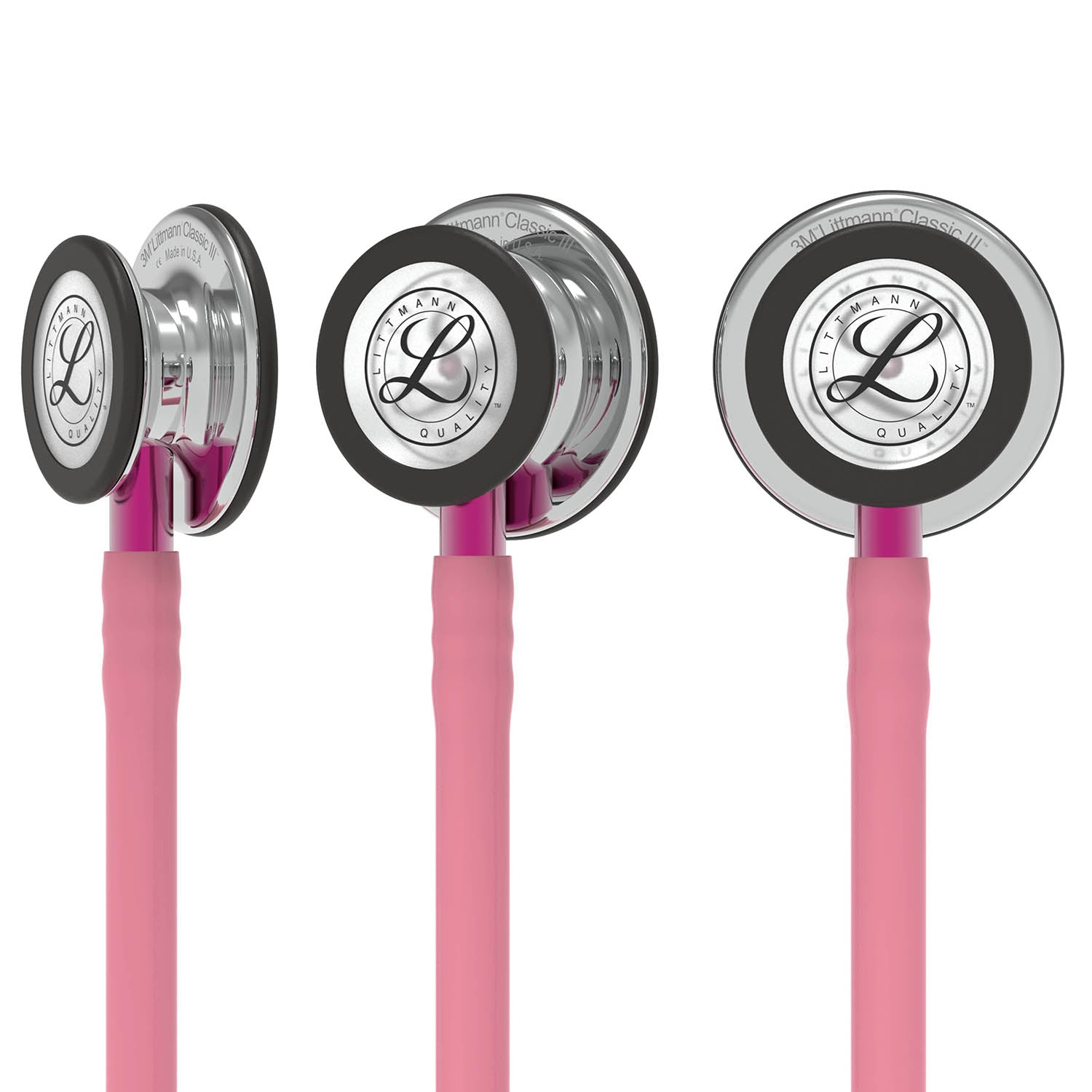 Littmann Classic III Monitoring Stethoscope: Mirror & Pearl Pink