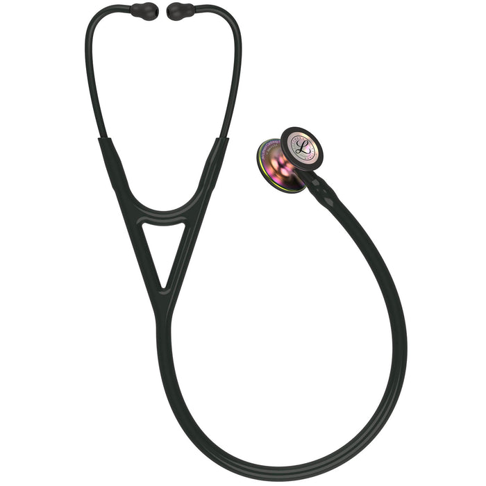 Dark Slate Gray 3M Littmann Cardiology IV Stethoscope - Black - Rainbow Chestpiece - 6165