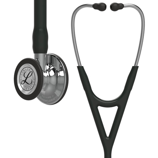 Dark Slate Gray 3M Littmann Cardiology IV Stethoscope Black - Mirror-Finish Chestpiece - 6177