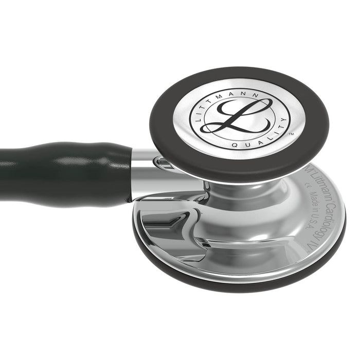 Dark Slate Gray 3M Littmann Cardiology IV Stethoscope Black - Mirror-Finish Chestpiece - 6177