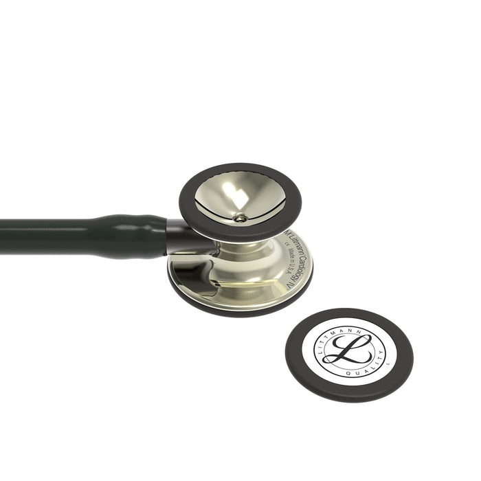 Dark Slate Gray 3M Littmann Cardiology IV Stethoscope - Black - Champagne Chestpiece - 6179