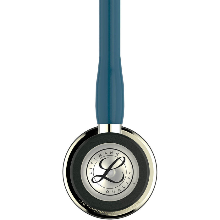 Dark Slate Gray Littmann Cardiology IV Diagnostic Stethoscope: Champagne & Caribbean Blue 6190